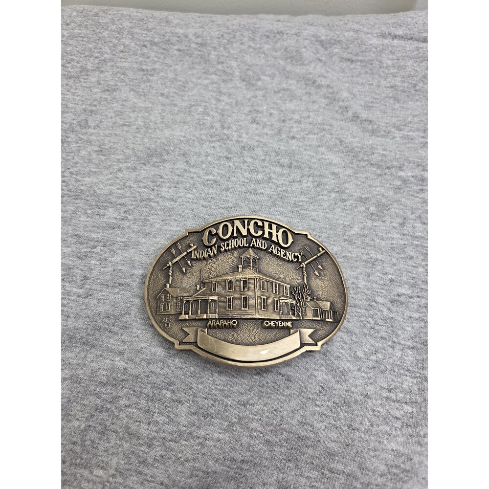 Concho Indian School Limited Edition Solid Brass Belt Buckle